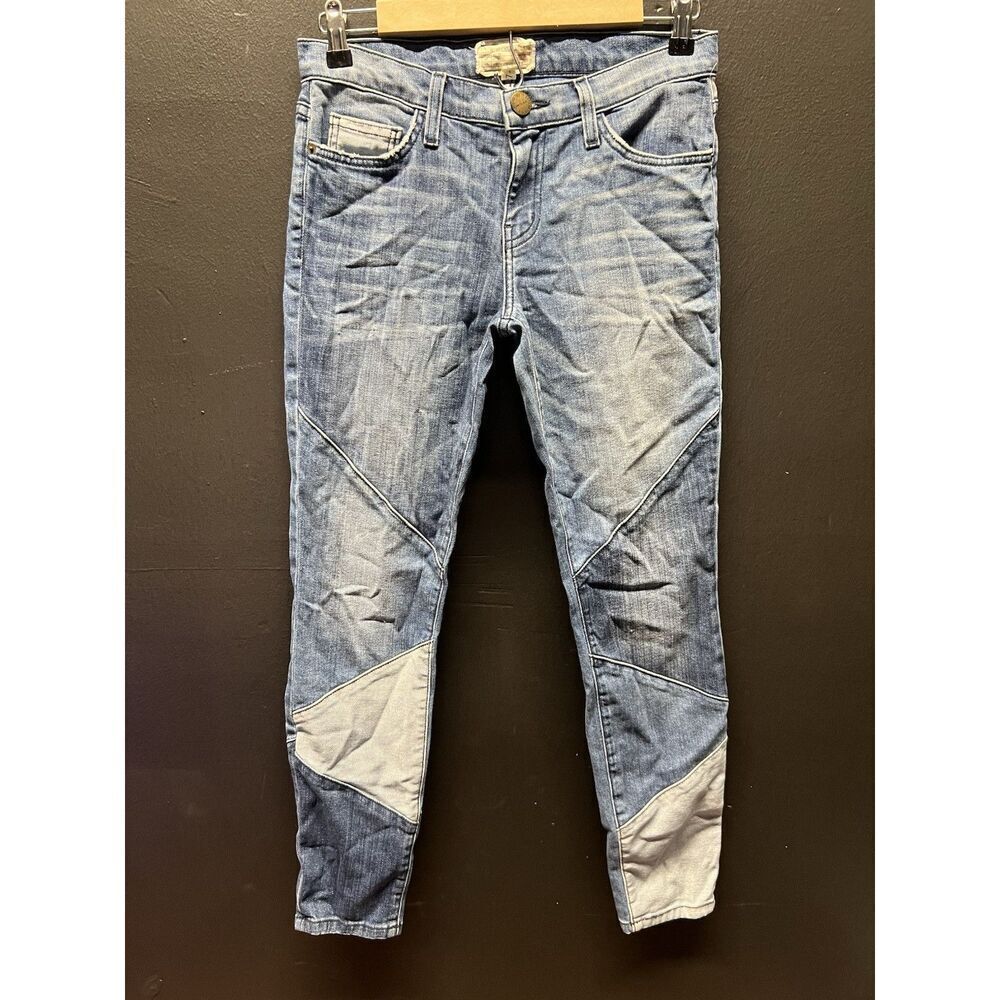 Current/Elliott The Stiletto Patchwork Skinny Blue Jeans Womens 27